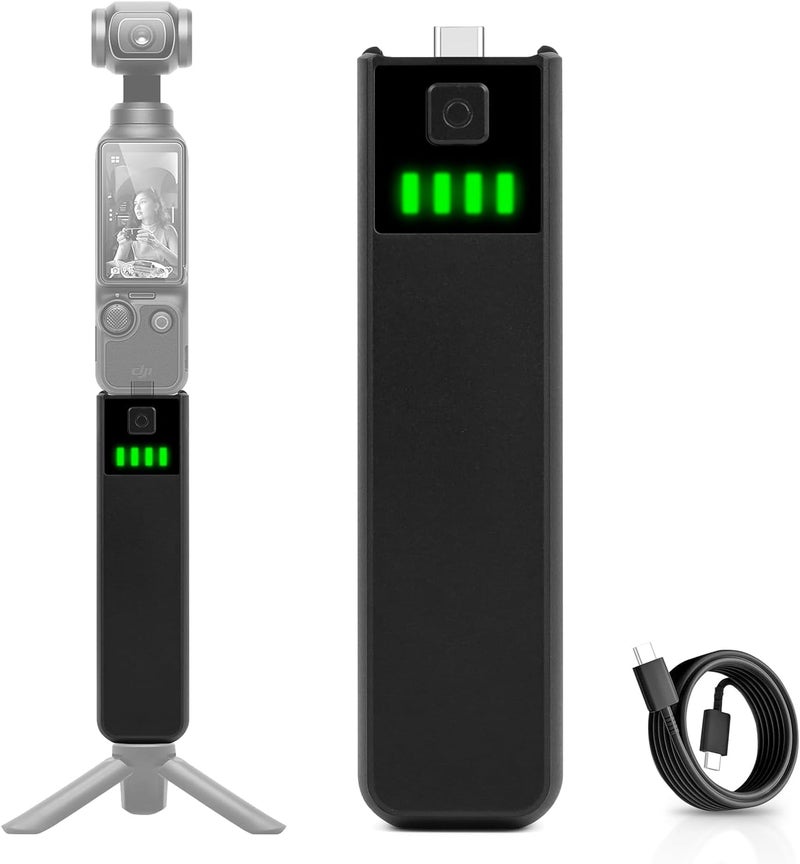 CBQ Osmo Pocket 3 Battery Handle, Compatible with DJI Osmo Pocket 3 Camera,Built in 5000mAh Extra Battery,Reserved 1/4" Threaded Hole,22.5W Fast Charging,Intelligent Power Display. - Image 1